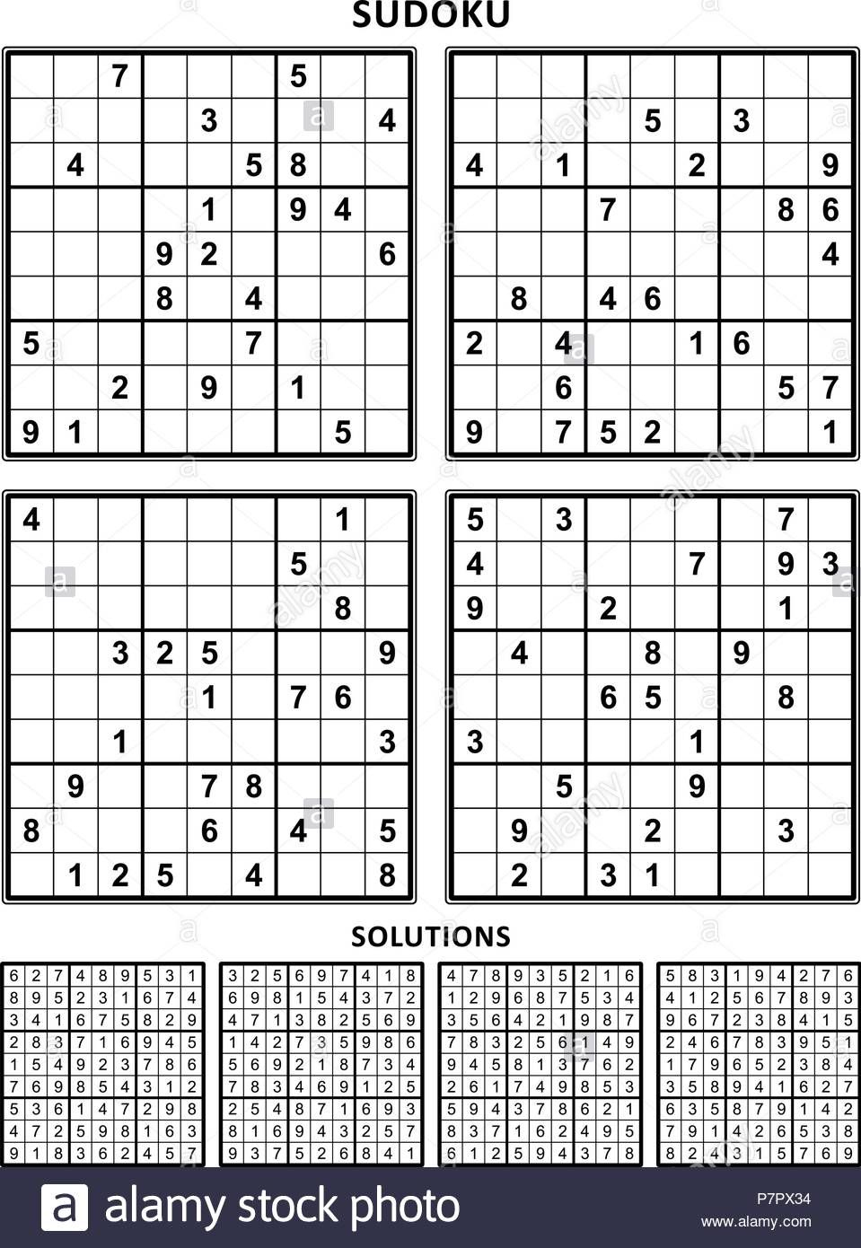 1 Sudoku Print 4 Per Page - Free Printable Beginner Sudoku Puzzles