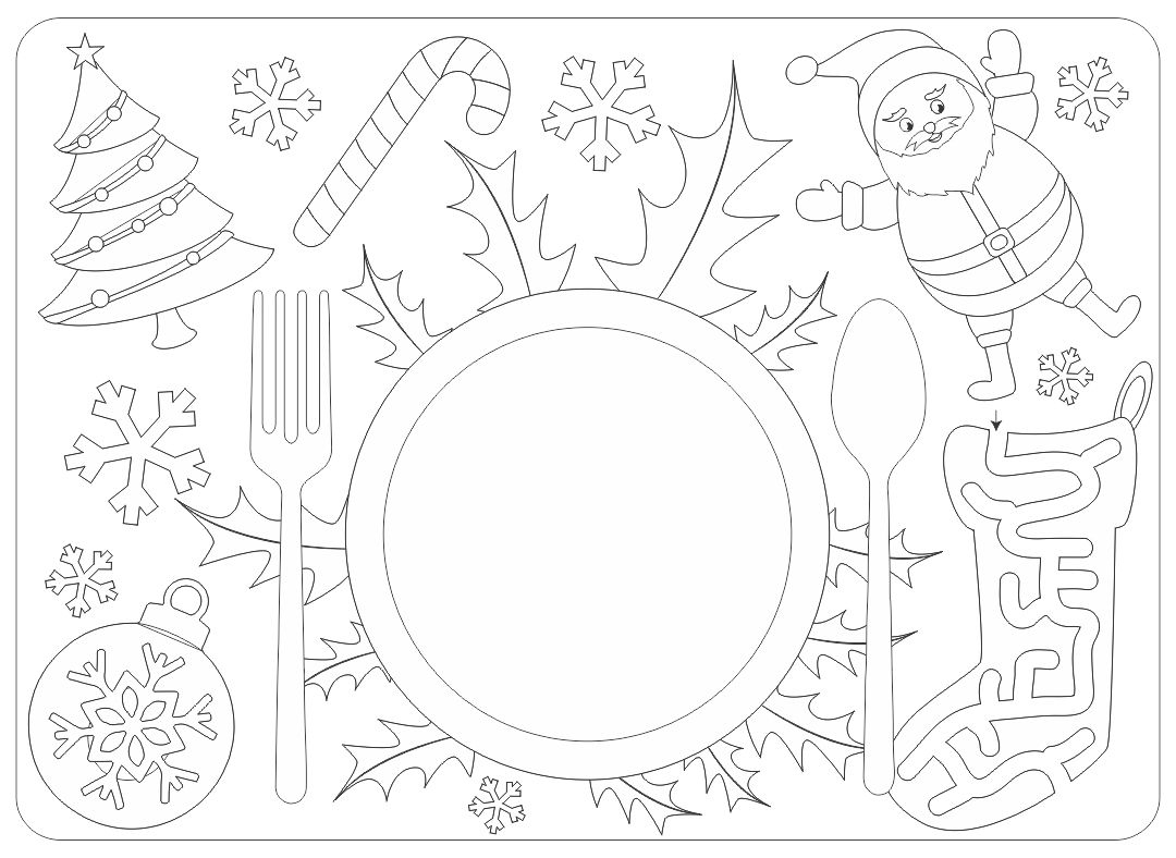 10 Best Free Printable Christmas Coloring Placemats Pdf For Free - Printable Christmas Placemats For Adults