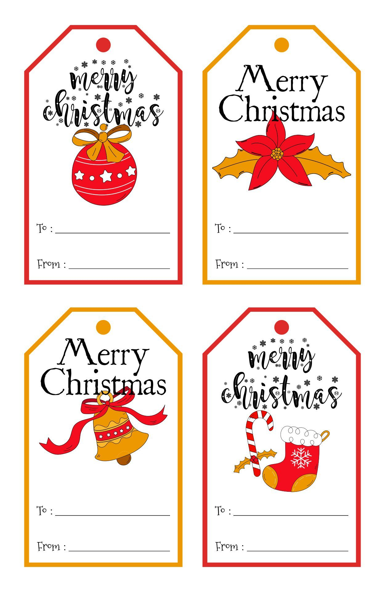 10 Best Free Printable Christmas Labels Templates Pdf For Free At - Free Printable Christmas Labels Word