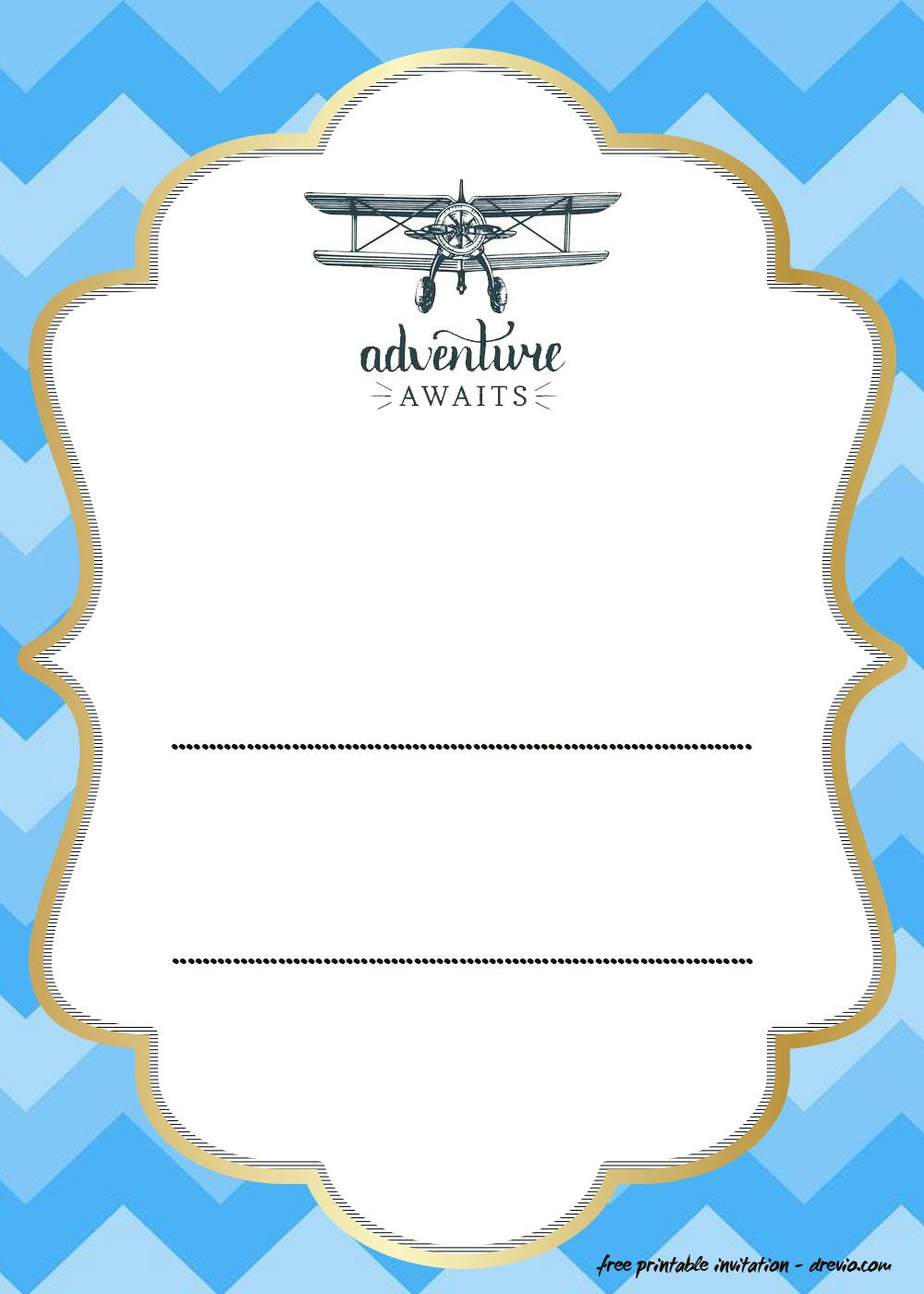 10+ Free Printable Airplane Invitation Templates | Airplane - Free Printable Airplane Baby Shower Invitations