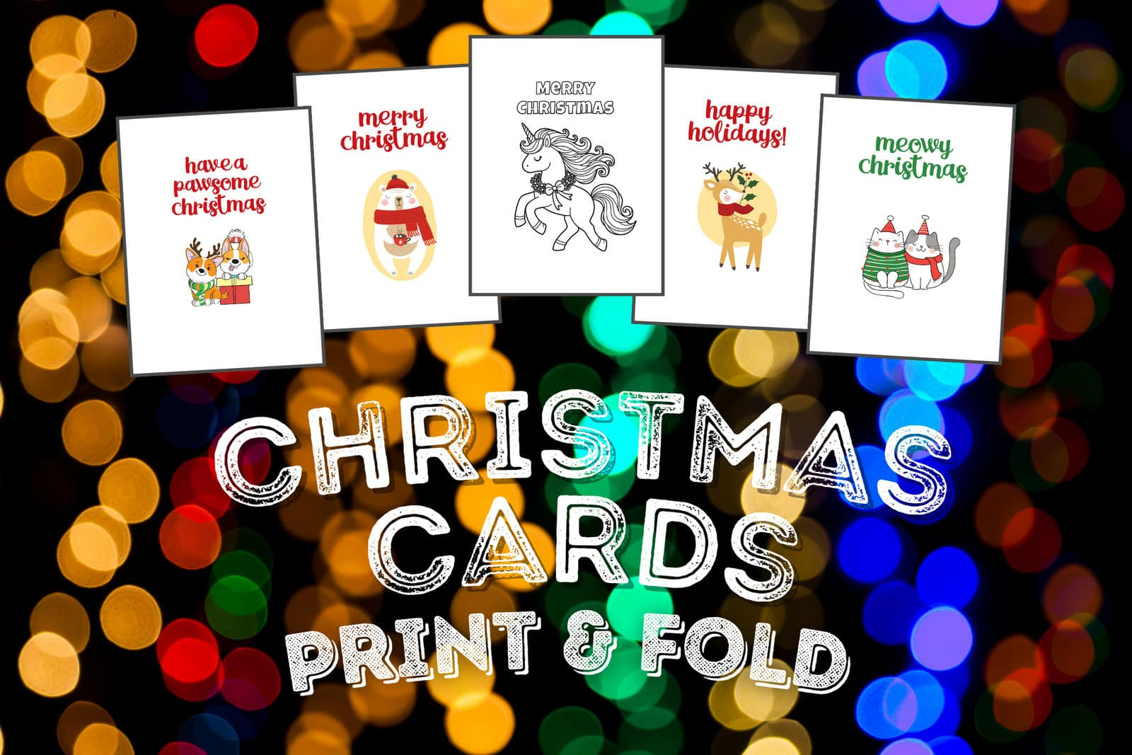 17 Free Printable Christmas Cards To Print, Color, Fold &amp;amp; Give - Free Printable Christmas Cards To Download