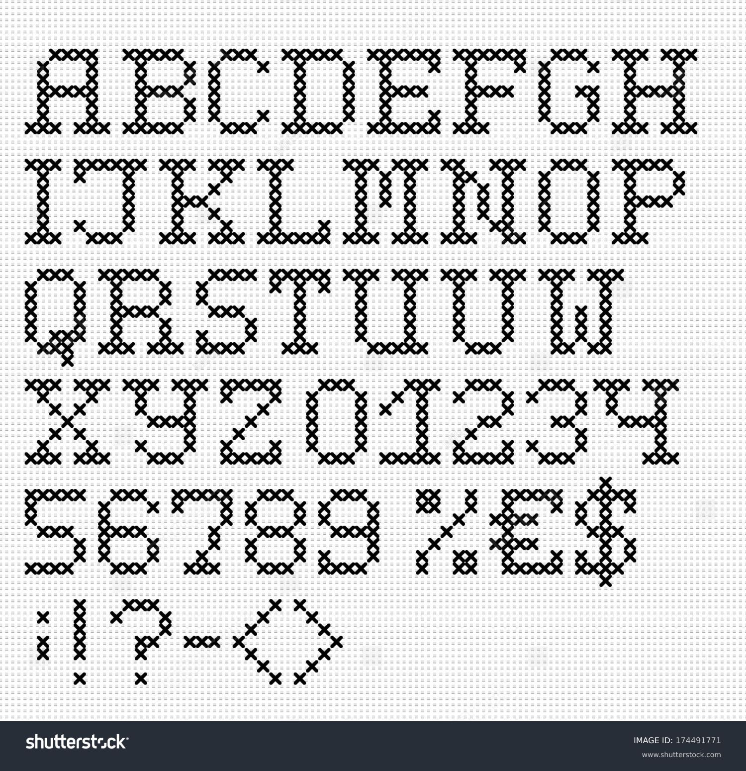 1,724 Cross Stitch Letters Royalty-Free Photos And Stock Images - Free Printable Alphabet Cross Stitch Patterns