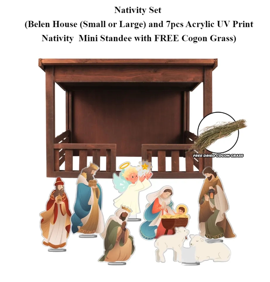 1Pots&amp;amp;Vases 1Pc Belen House For Nativity For The Holiday Religious - Free Large Printable Nativity Scene