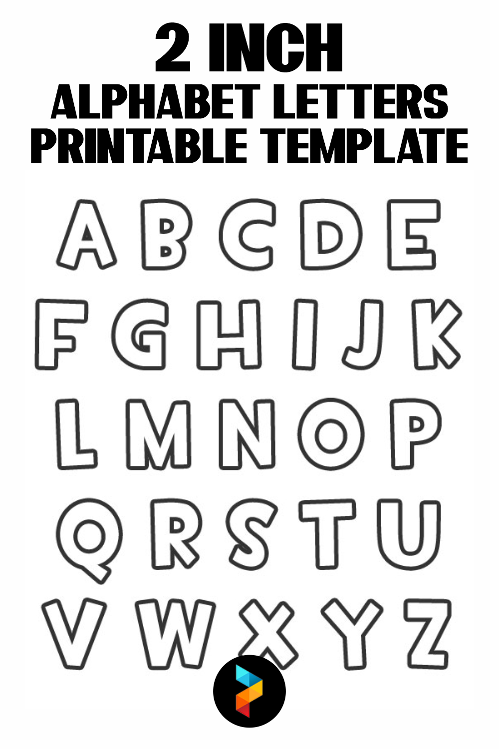 2 Inch Alphabet Letters Printable Template | Printable Letter - Free Printable 2 Inch Alphabet Letters