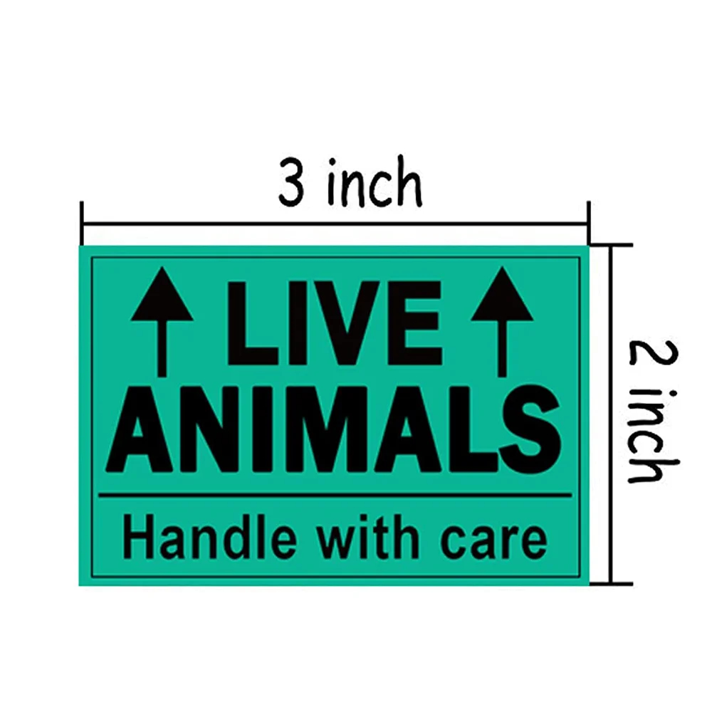 2 X 3 Inch Live Animals Please Handle With Care Stickers - Free Printable Live Animal Stickers