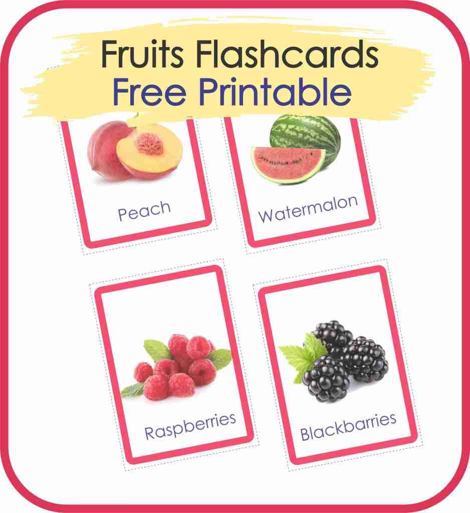 20 Fruits Flashcards / Free Printable | Free Printables, Free - Flashcards Fruit Free Printable