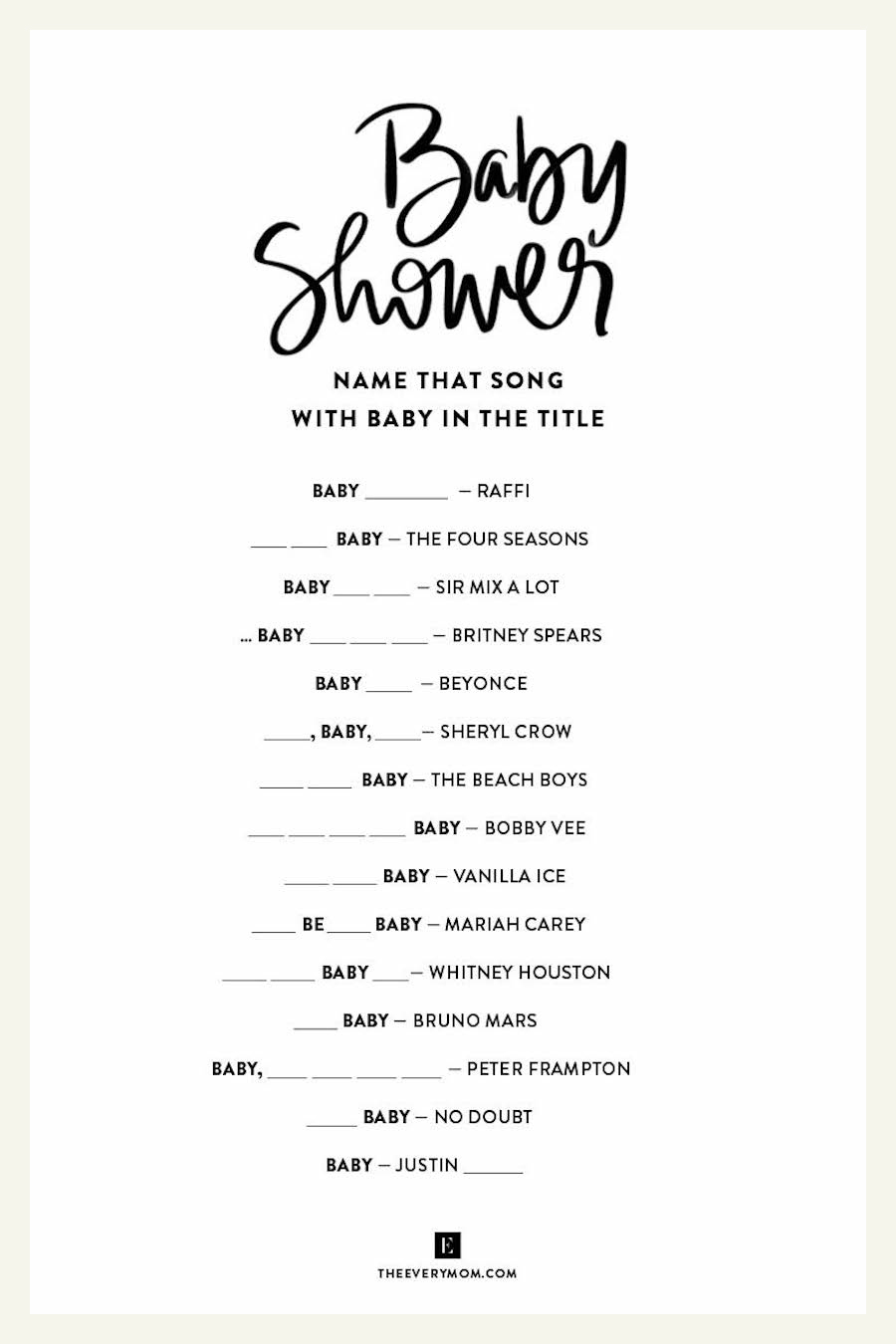 20 Of The Best Baby Shower Games (Plus, Free Printables!) - Free Printable Baby Pictures