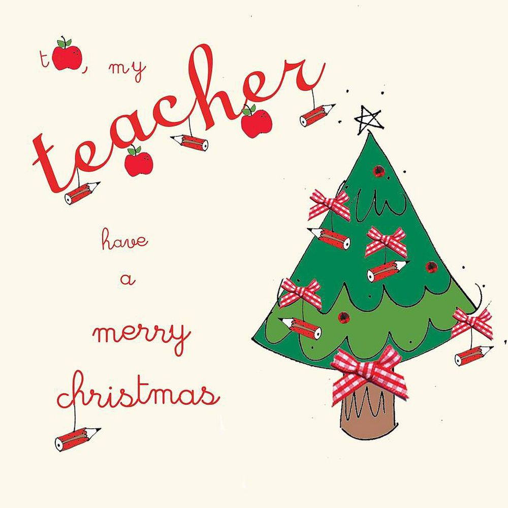 25+ Christmas Card For A Teacher To Wish Merry Christmas - Free Printable Christmas Cards For Teachers