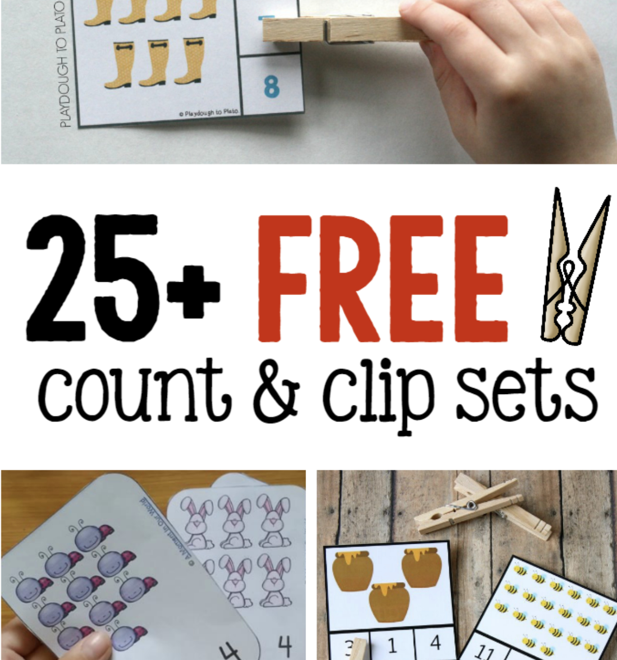 25+ Sets Of Count And Clip Cards - The Measured Mom - Free Printable Clip Cards