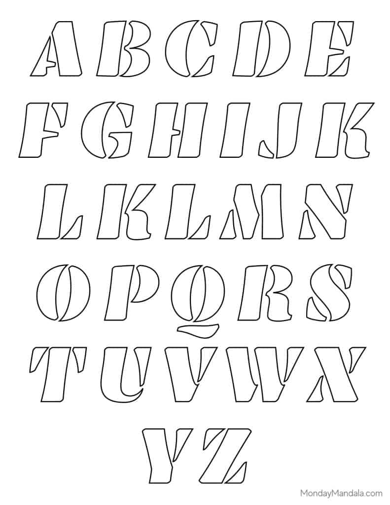 250 Letter &amp;amp; Number Stencils (Free Pdf Printables) - Free Printable 2 Inch Alphabet Letters