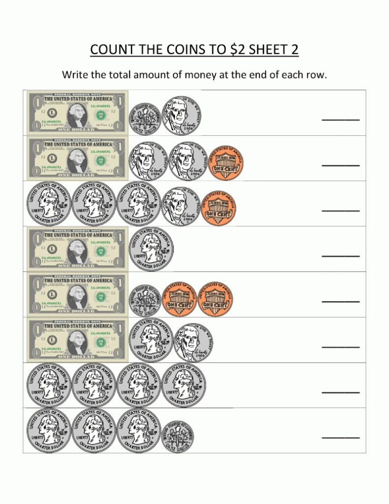 2Nd Grade Money Worksheets - Best Coloring Pages For Kids | Money - Free Printable Adding Money Worksheets
