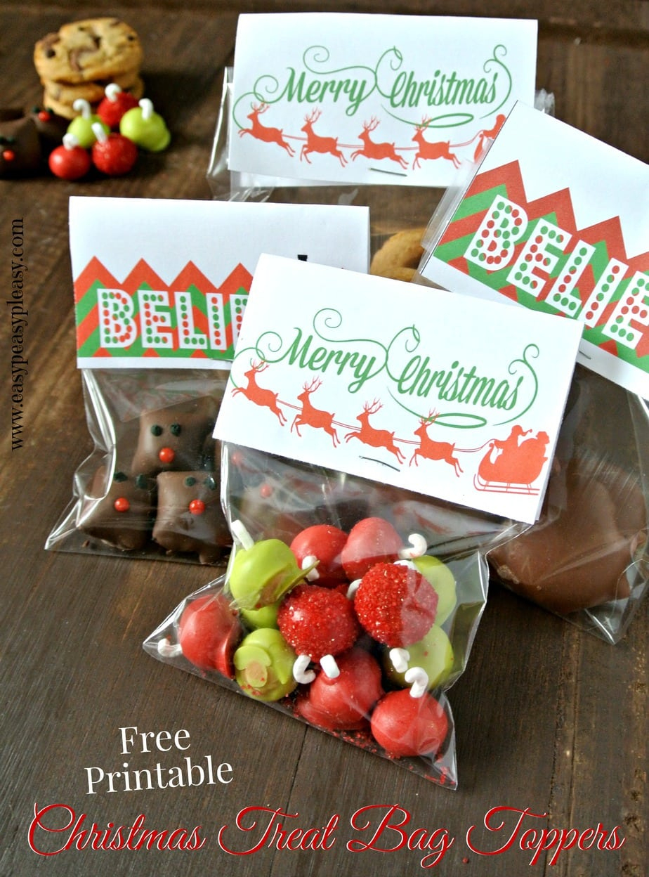 3 Free Printable Christmas Treat Bag Toppers - Easy Peasy Pleasy - Free Printable Christmas Treat Bag Labels