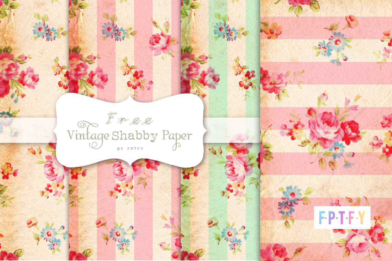 3 Free Vintage Shabby Digital Papers - Free Pretty Things For You - Free Printable Vintage Paper
