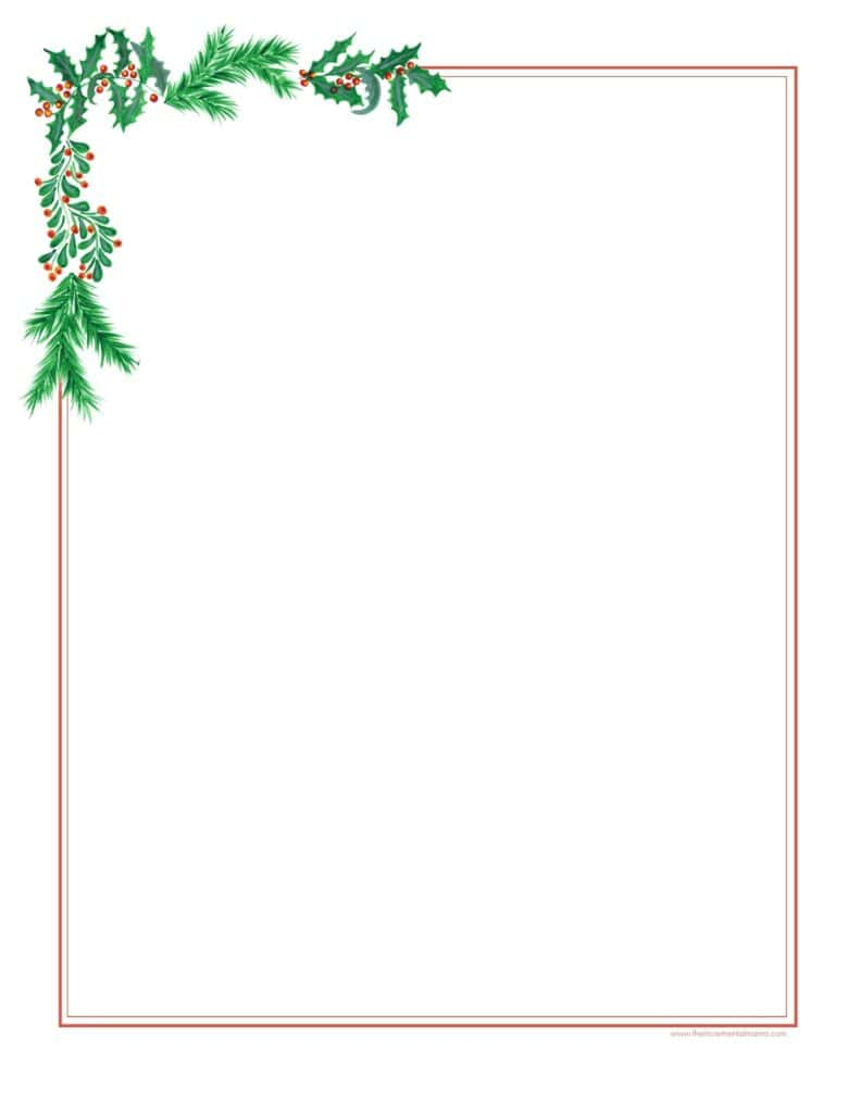 30+ Free Printable Christmas Border Printable Templates - The - Free Printable Christmas Stationery Borders