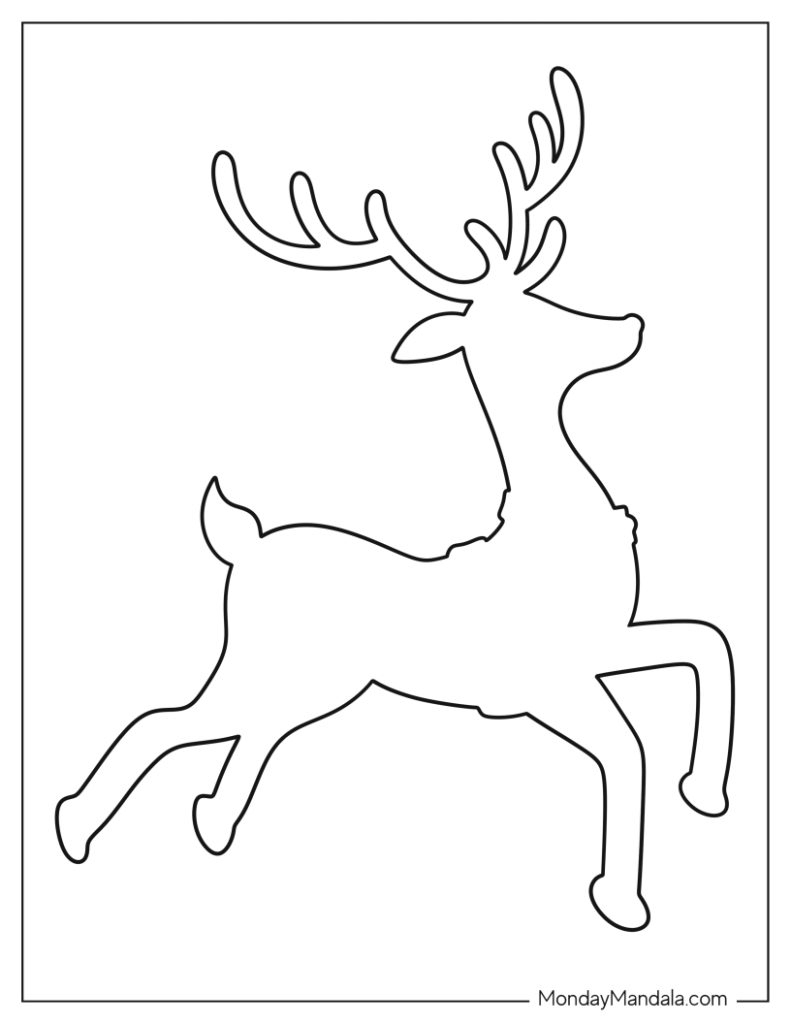 42 Reindeer Templates (Free Pdf Printables) - Free Printable Reindeer Stencils