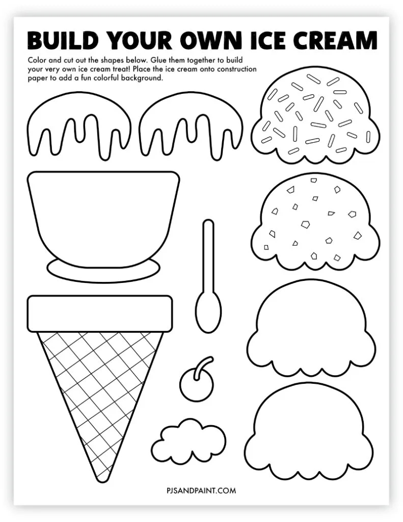 44 Free Printable &amp;quot;Build Your Own&amp;quot; Crafts - Pjs And Paint - Free Printable Art Projects