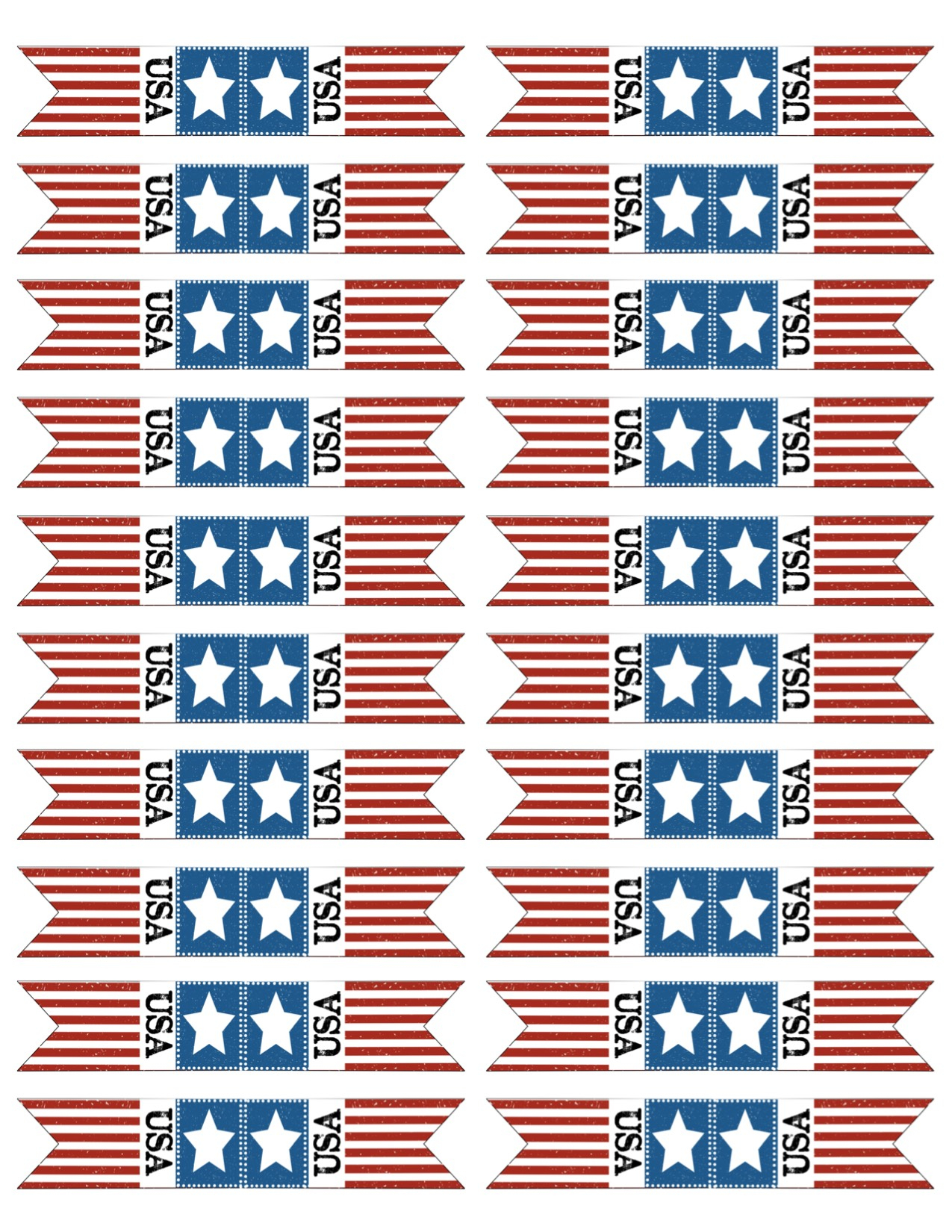 4Th Of July Cupcake Toppers - Paper Trail Design - Cupcake Flags Free Printable