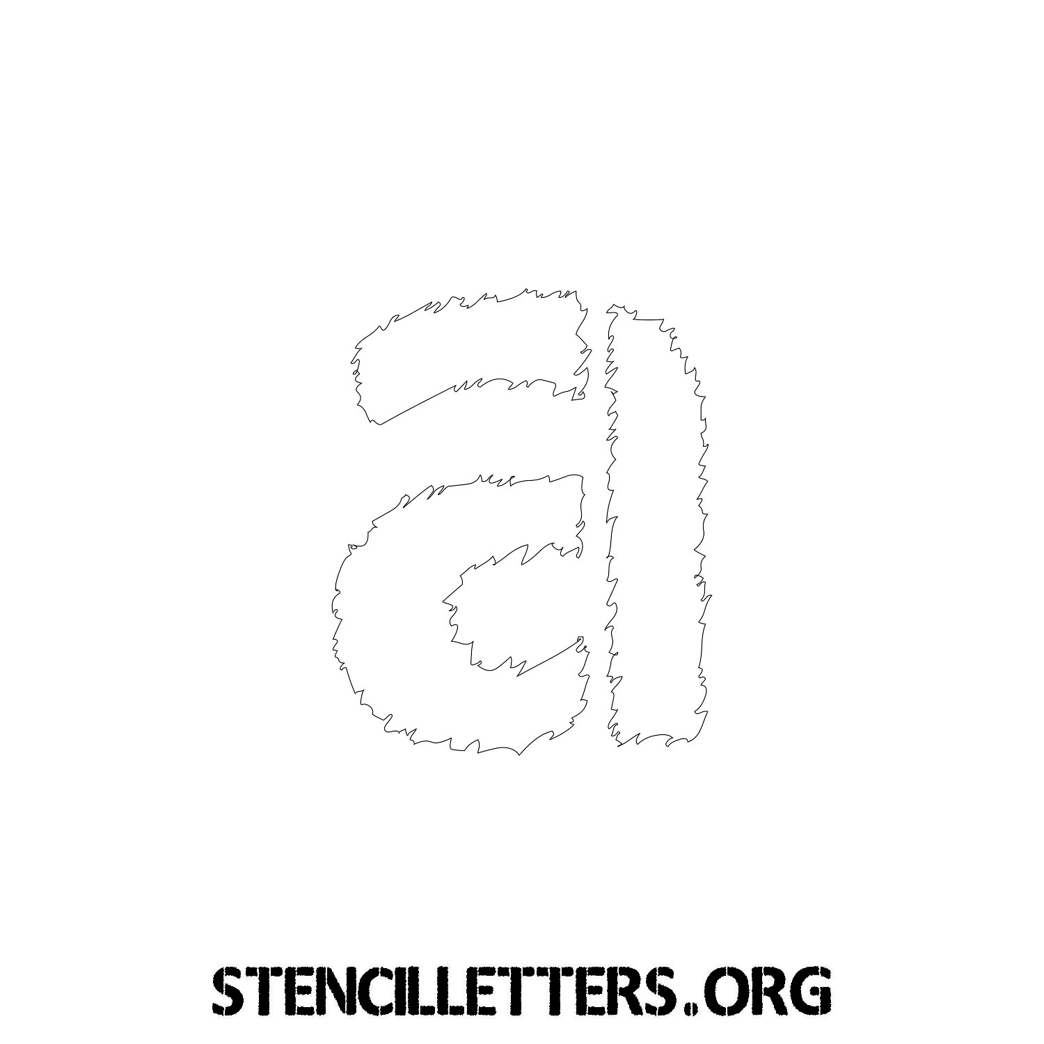 5 Inch Free Printable Individual 238 Woodcut Lowercase Letter - Free Printable 5 Inch Letter Stencils