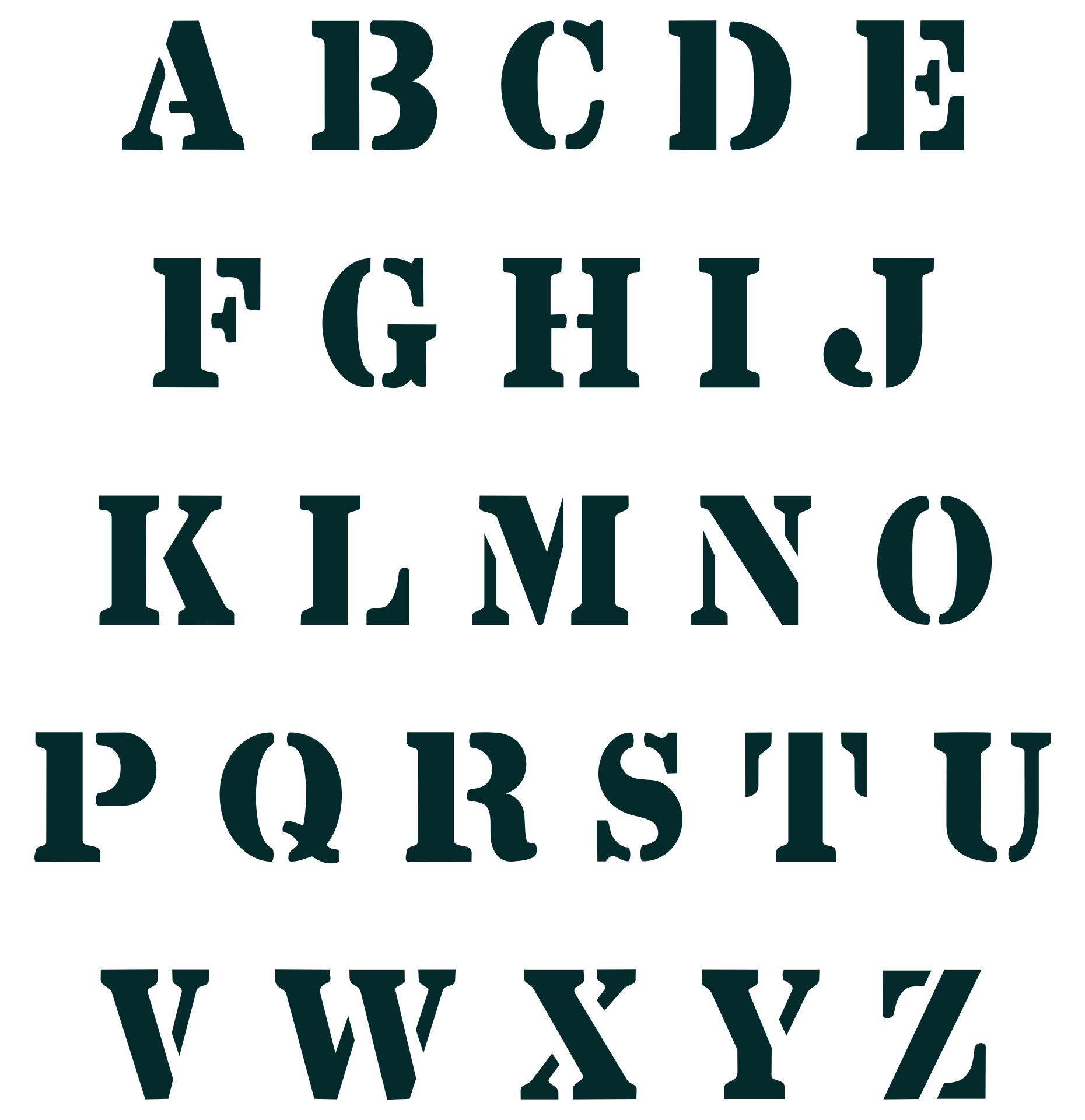 5 Inch Letters A-Z - 10 Free Pdf Printables | Printablee - Free Printable 5 Inch Letter Stencils