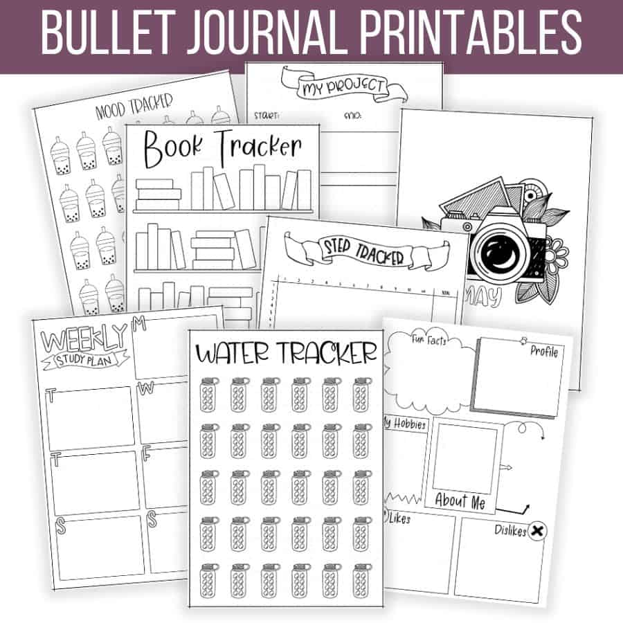 50+ Free Bullet Journal Printables | Masha Plans - Free Printable A5 Journal Pages