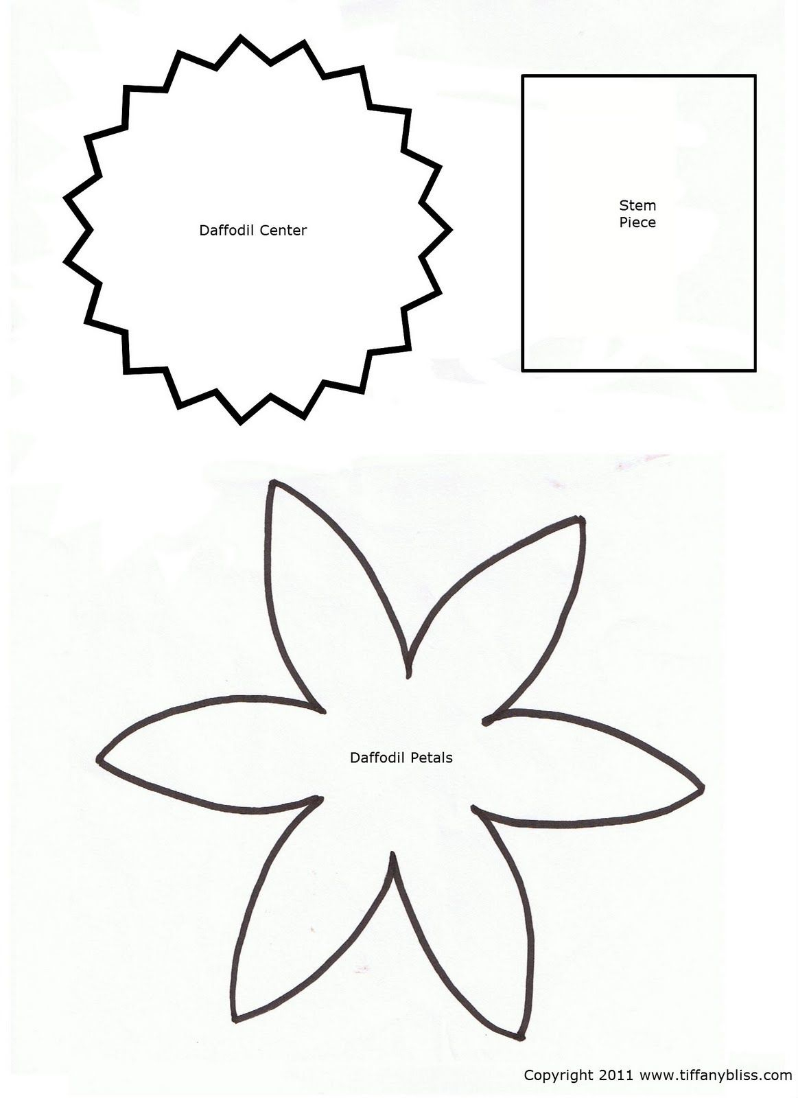 6 Images Of Daffodil Template Printable Pattern | Flower Templates - Printable Pictures Of Daffodils