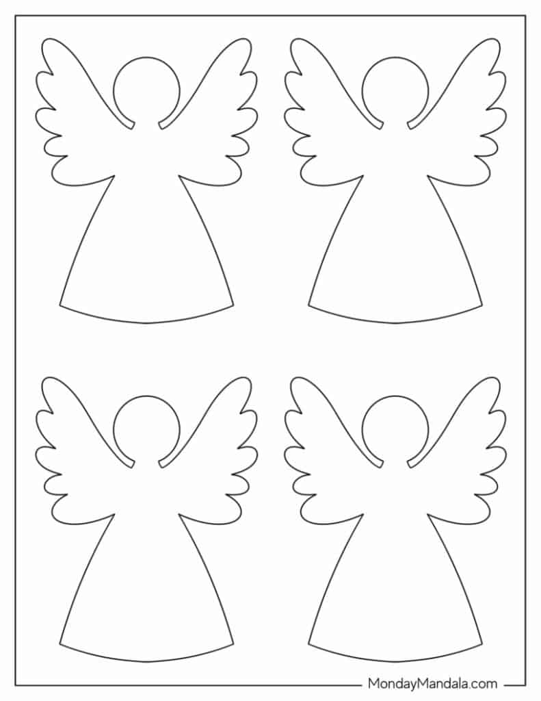 60 Angel Templates (Free Pdf Printables) - Free Printable Angel Templates