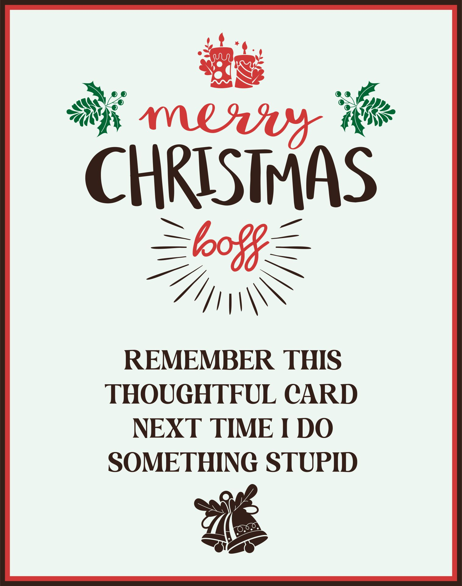 7 Best Free Printable Blank Christmas Cards Pdf For Free At Printablee - Free Printable Christmas Cards For Boss