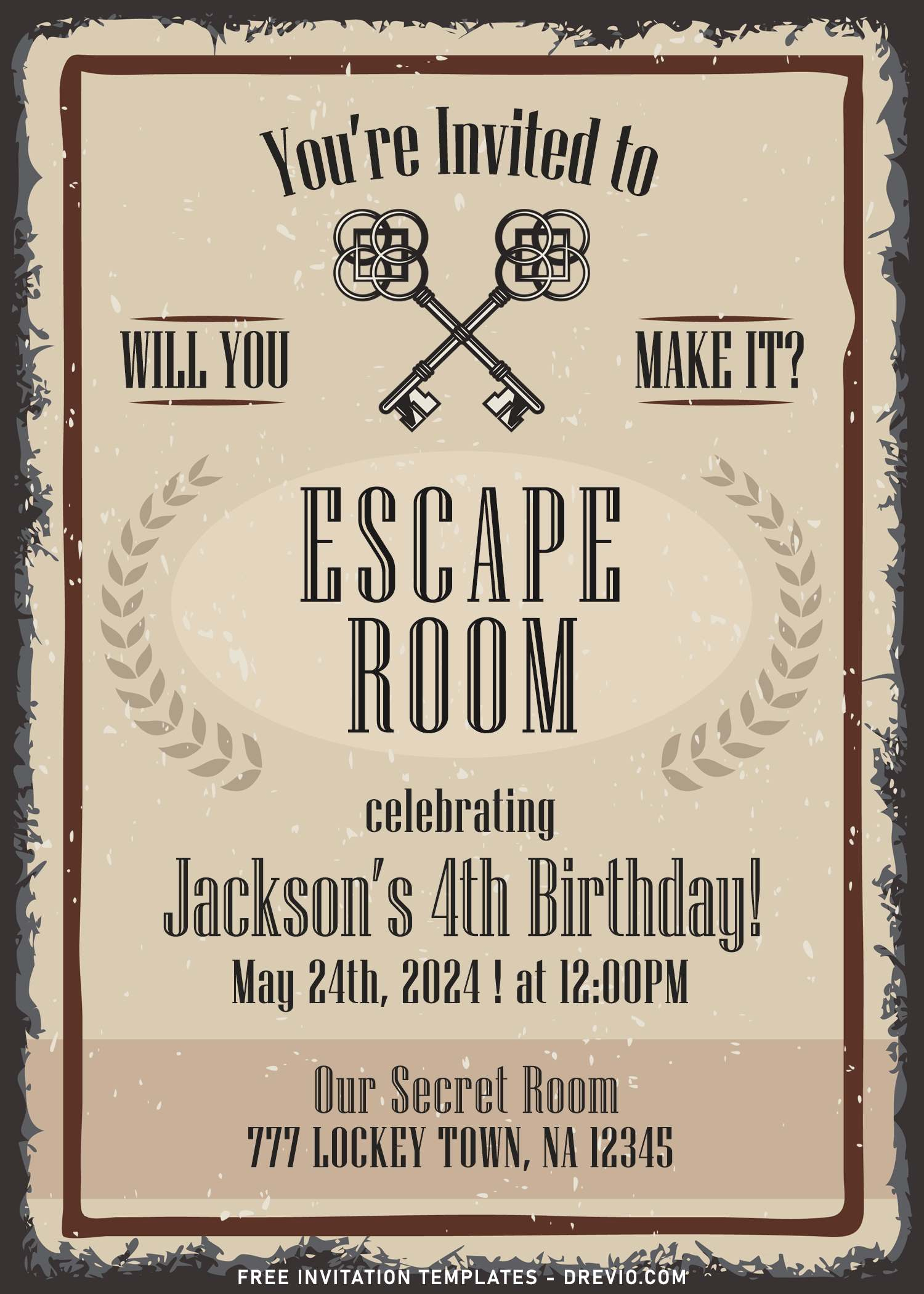 8+ Fun Riddles Escape Room Birthday Invitation Templates - Free Printable Escape Room Invitations