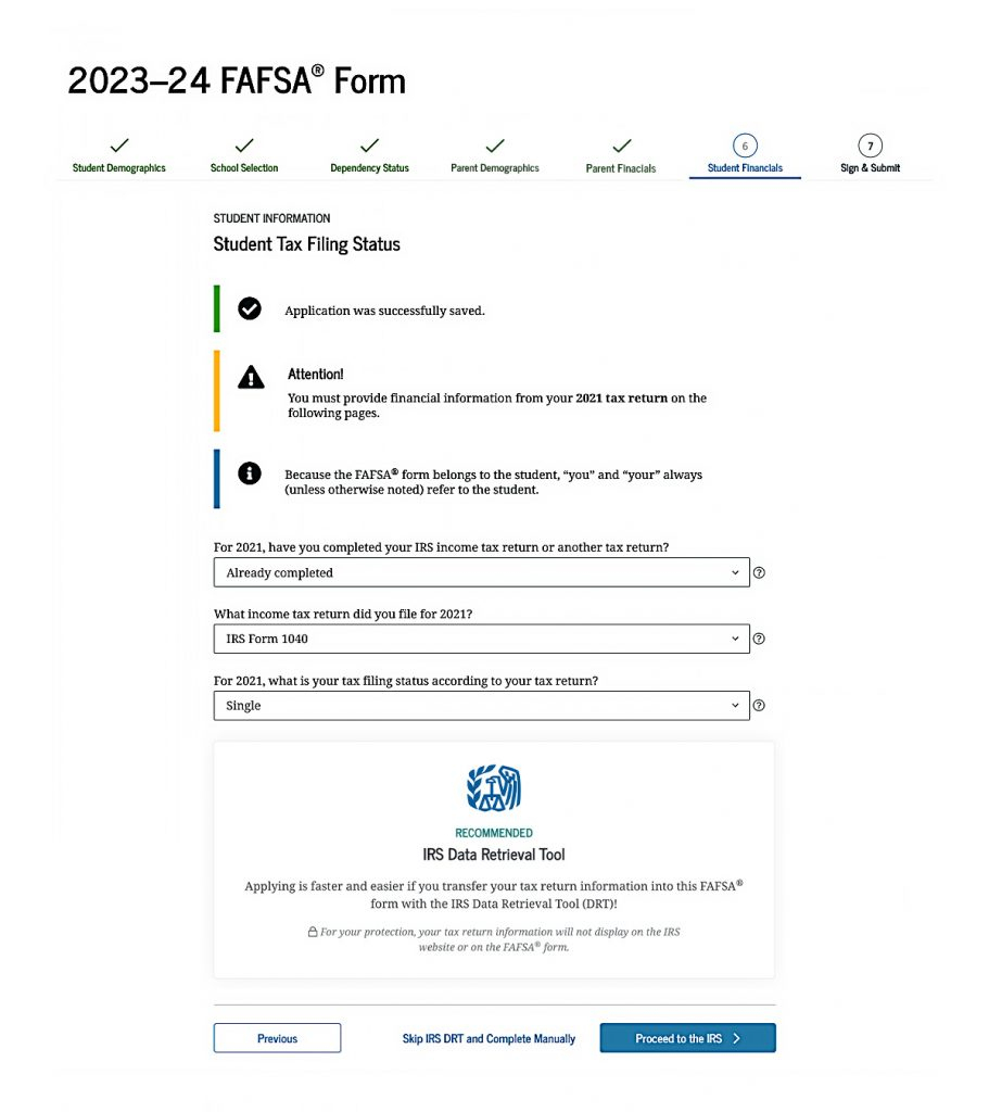 8 Steps To Completing The 2023–24 Fafsa® Form – Federal Student Aid - Free Printable Fafsa Form