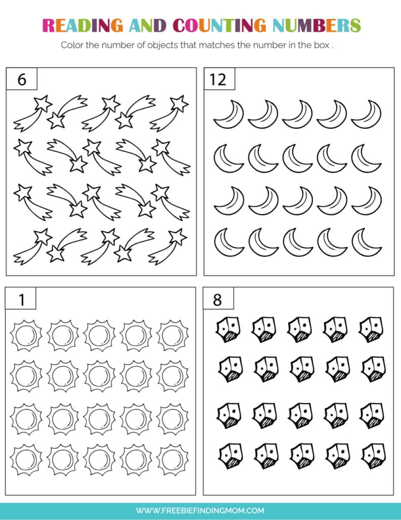 9 Free Printable Number Worksheets For Kindergarten - Freebie - Free Printable Homework For Kindergarten