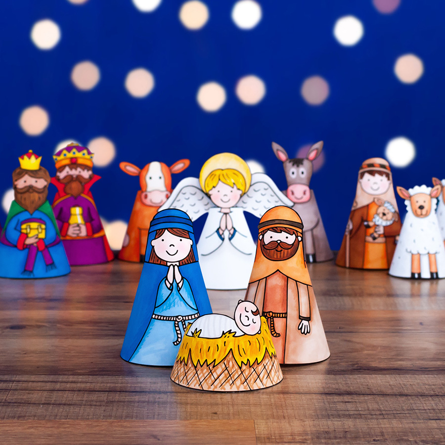 A Printable Nativity Scene Craft That Your Kids Will Love To Make - Free Printable 3D Nativity Scene