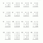 Addition Regrouping Worksheet 4Th Grade   Free Printable Addition And Subtraction Worksheets For 4Th Grade