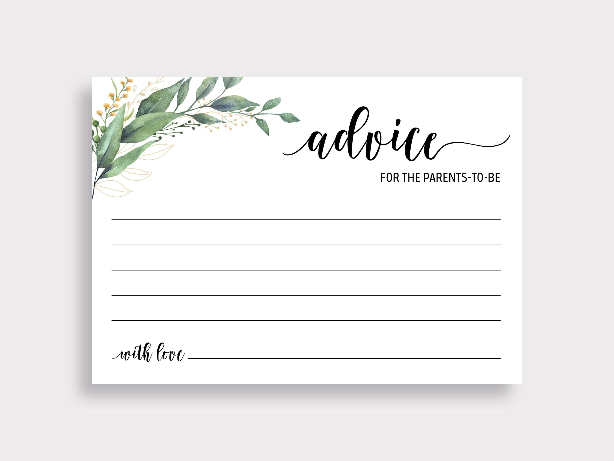Advice For Parents To Be Card, Advice For Parents Card, Parents - Free Printable Advice Cards For Parents To Be