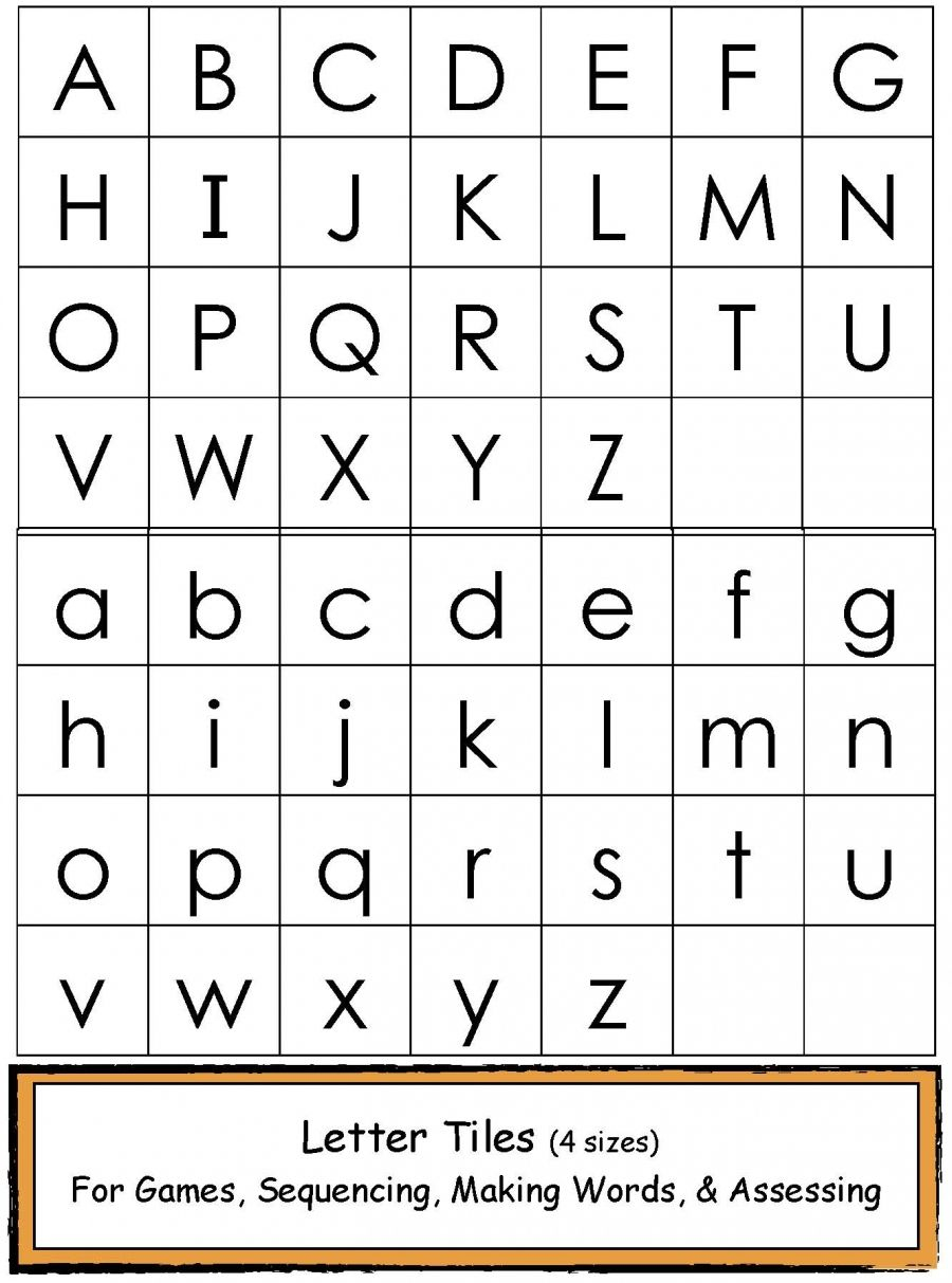 Alphabet Letter Tiles For Learning - Free Printable Alphabet Tiles