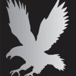American Bald Eagle Stencil Golden Bird Fly Reusable Template Diy Signs  Joanie   Free Printable Eagle Stencils