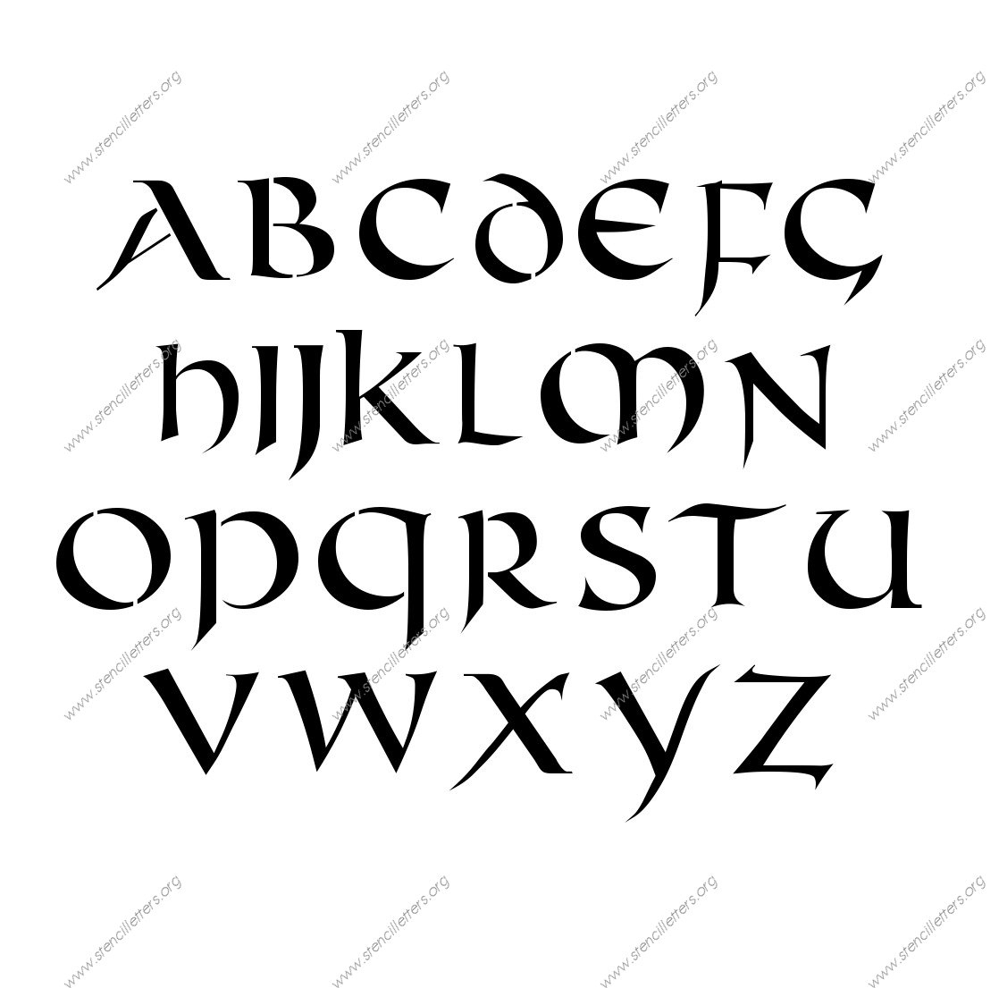 Ancient Celtic Letter Stencils Numbers And Custom Made To Order - Free Printable Celtic Stencils