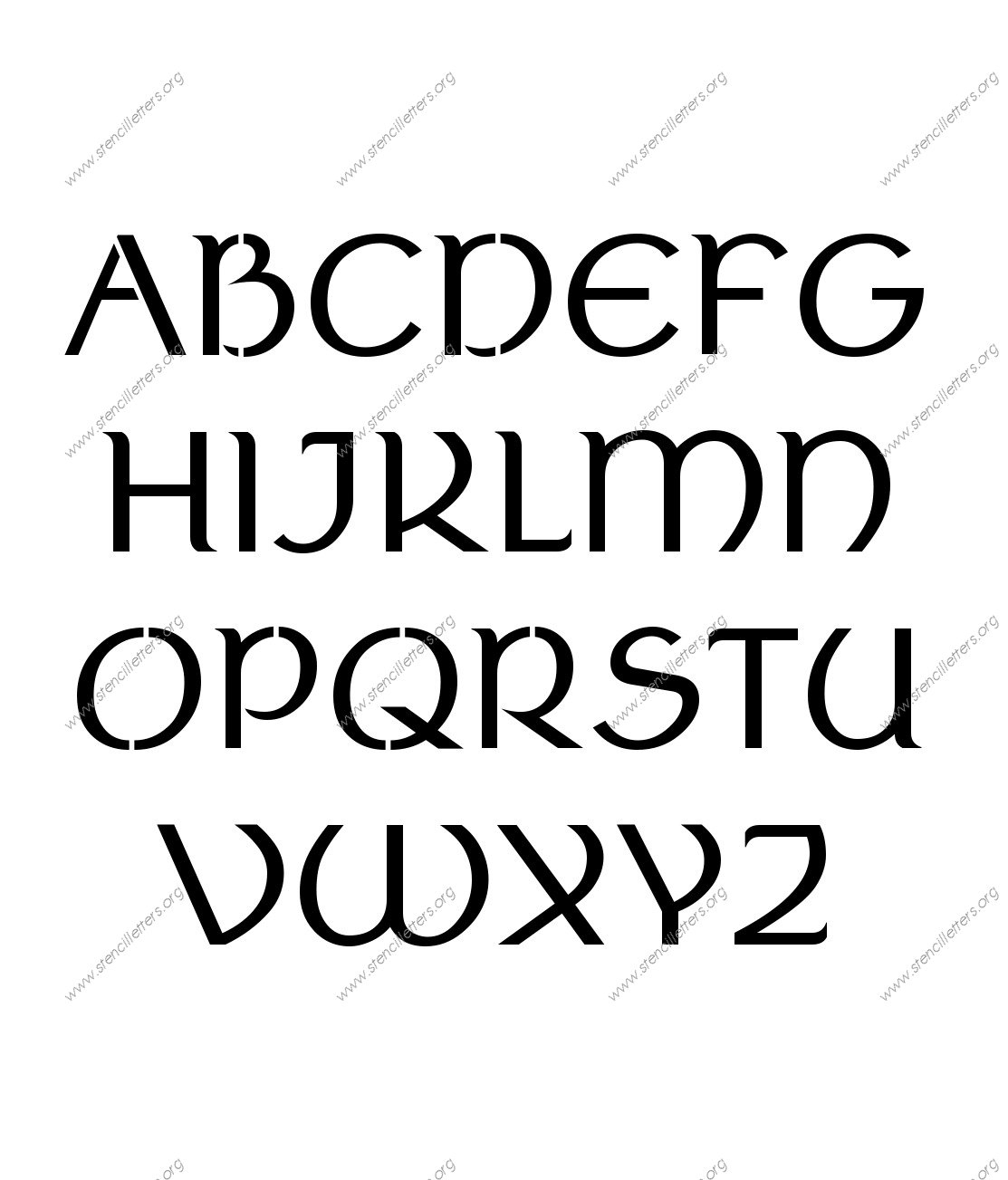 Ancient Celtic Made To Order Stencils - Stencil Letters Org - Free Printable Celtic Stencils