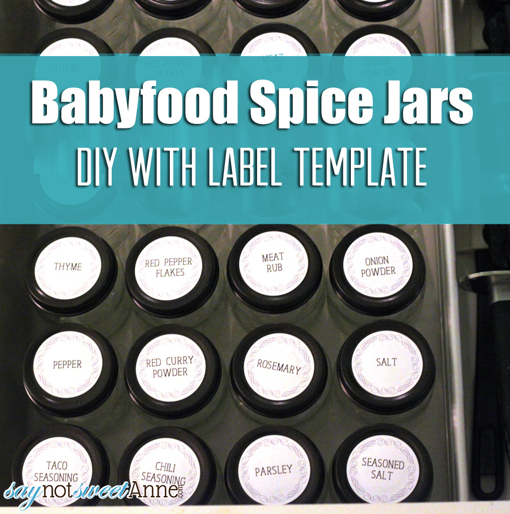 Baby Food Diy Spice Jars - Sweet Anne Designs - Free Printable Baby Food Jar Labels