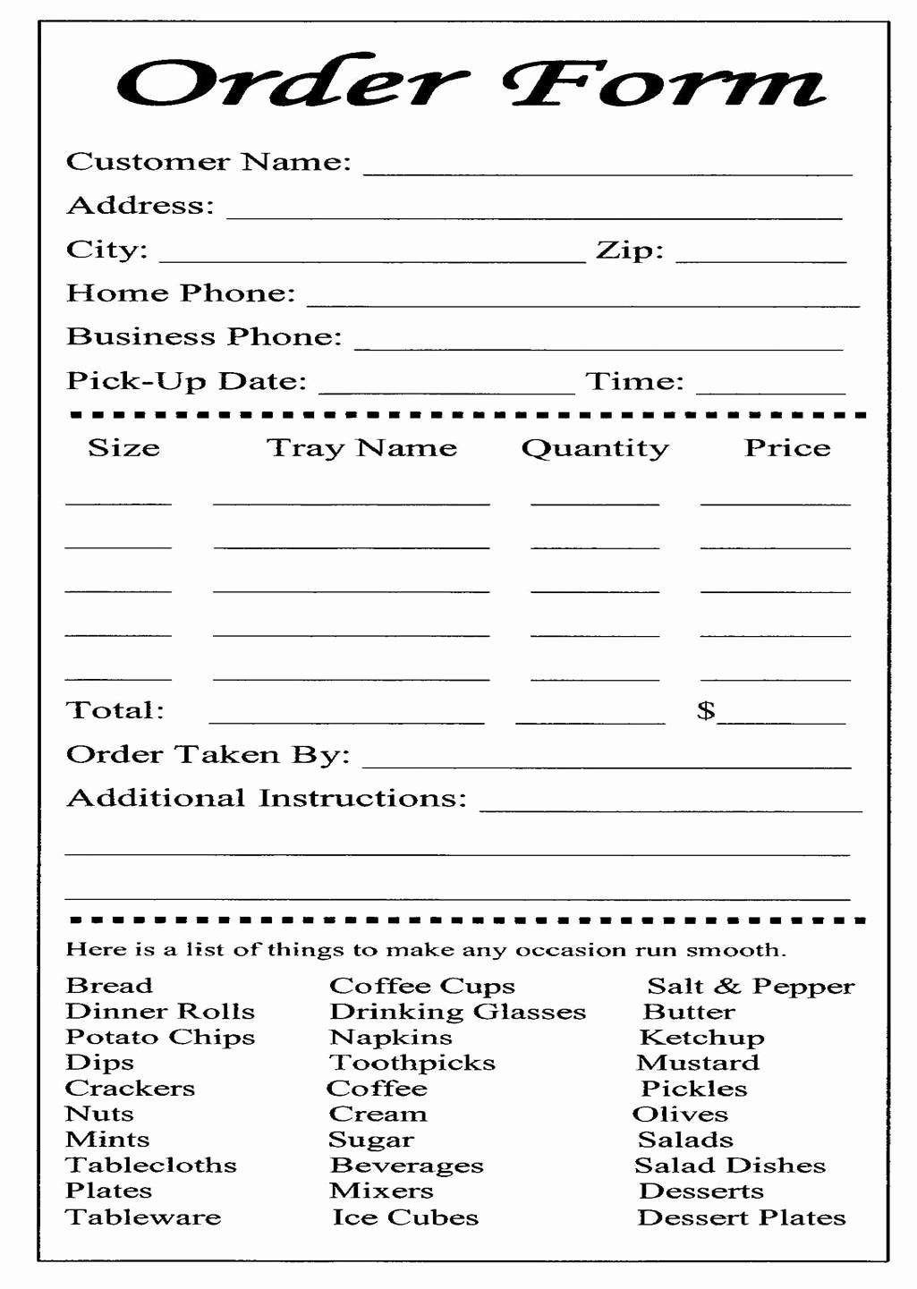 Bakery Order Form Template Free Unique Cake Order Form Template - Free Printable Bakery Order Forms