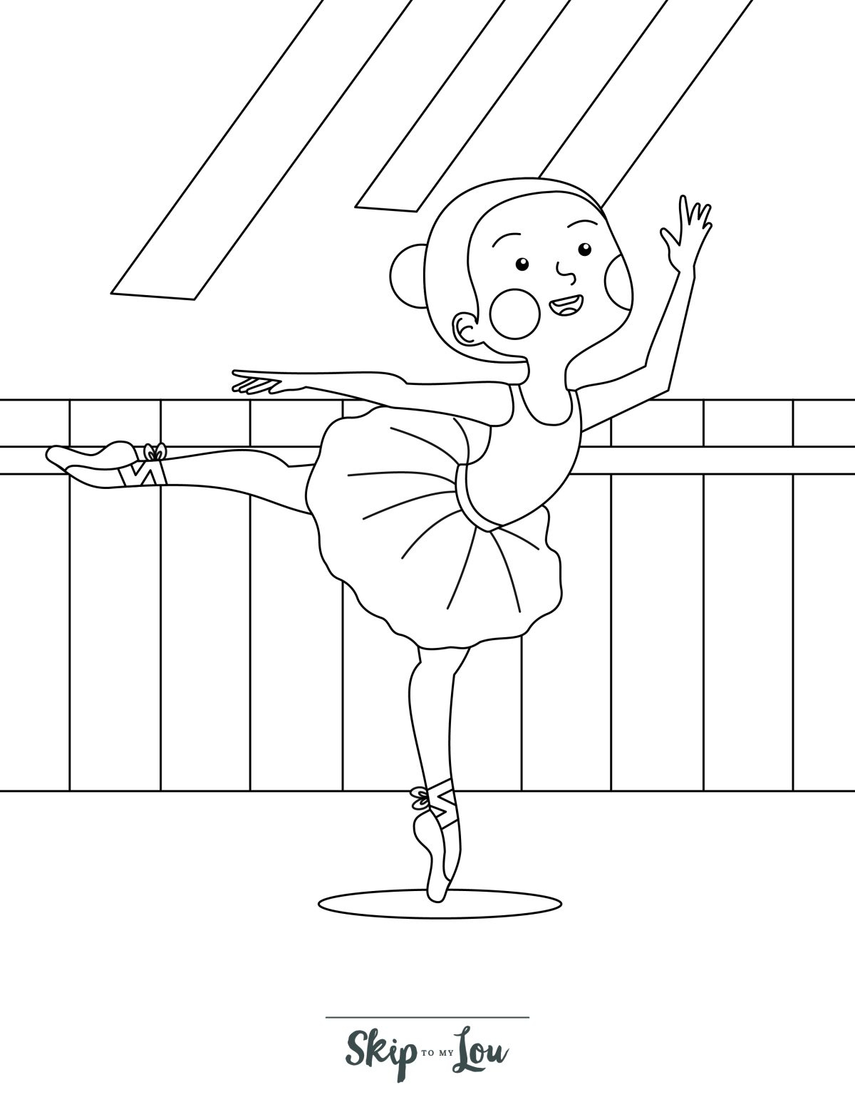 Ballerina Coloring Pages - Free Beautiful Ballet Printables | Skip - Free Printable Dance Pictures