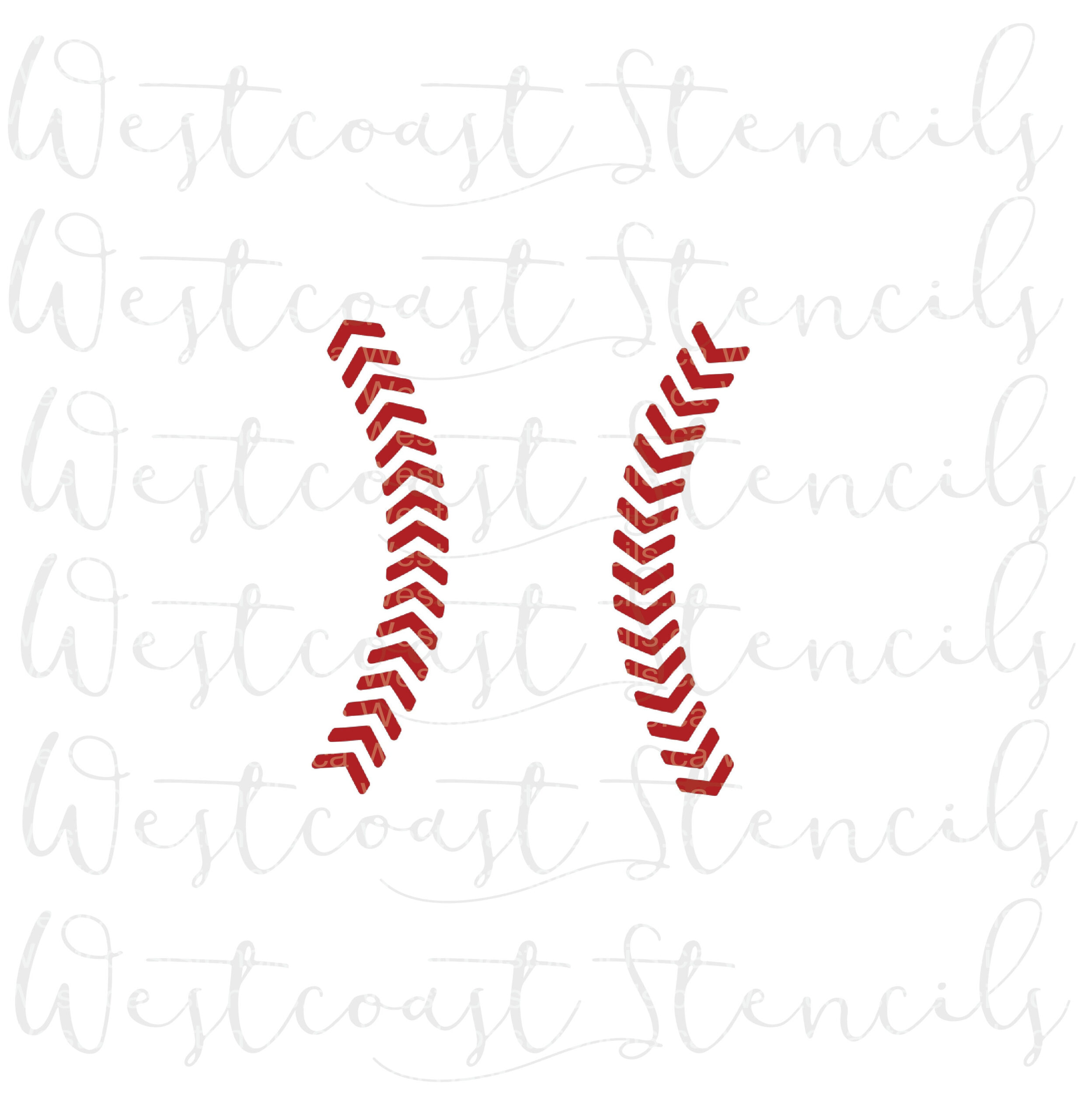 Baseball Stitch Stencil, Cookie Stencil - Etsy - Free Printable Baseball Stencils