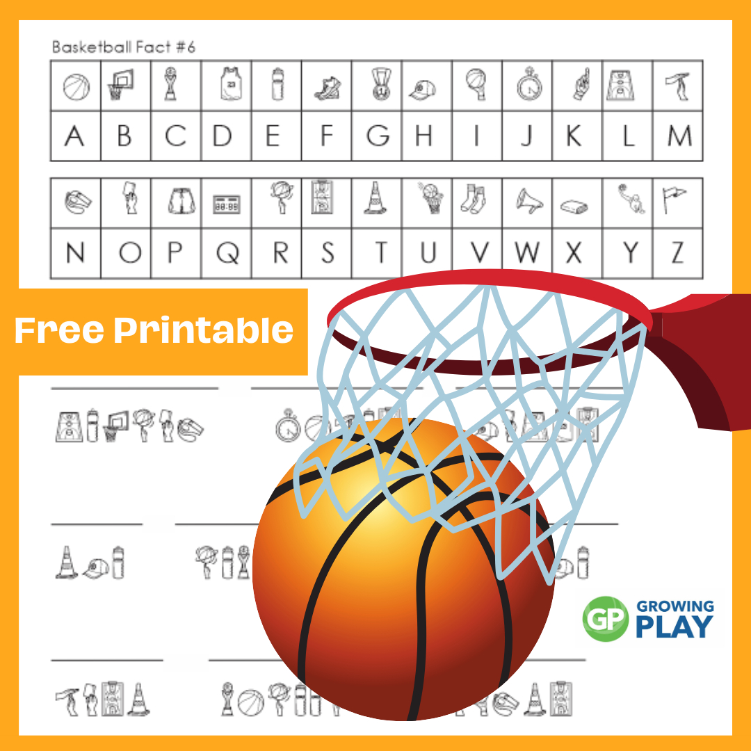 Basketball Cryptogram Puzzle Free Printable - Growing Play - Printable Cryptograms For Free