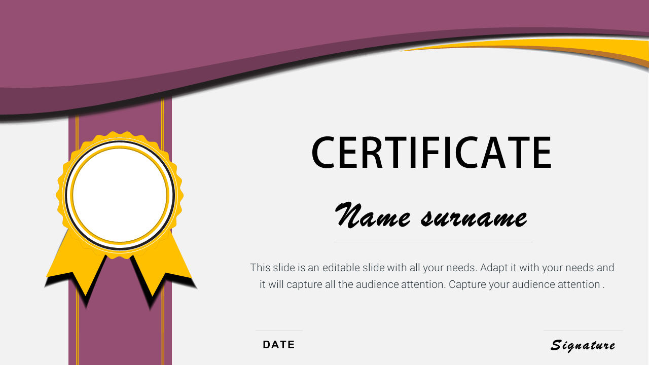 Best Certificate Border Ppt Template And Google Slides - Free Printable Award Certificate Borders