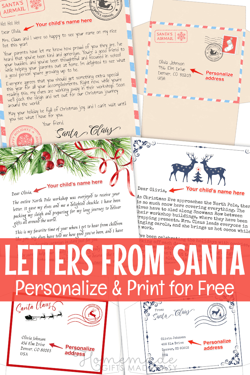 Best Free Printable Letter From Santa Templates - Free Printable And Editable Letters From Santa