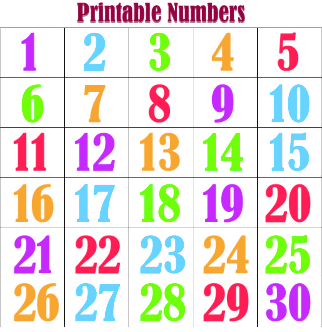 Best Printable Number - Printablee | Printable Numbers, Free - Free Printable Number Cards 1-30