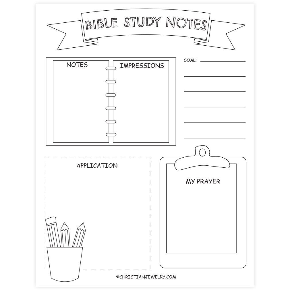 Bible Study Page - School Desk | Free Christian Printables - Free Bible Study Printable Sheets