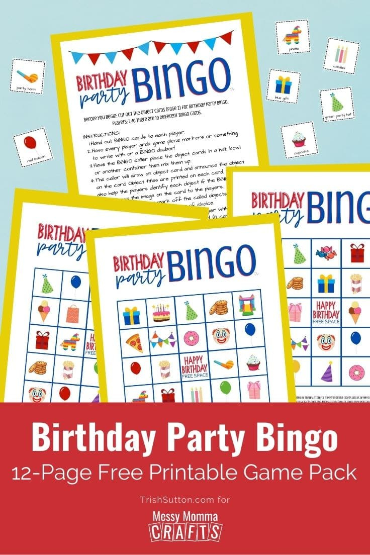 Birthday Party Bingo Free Printable Game - Free Printable Birthday Bingo Cards For Adults