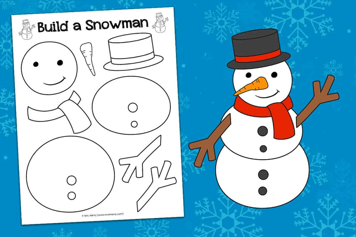 Build A Snowman Free Printable Activity | Mrs. Merry - Snowman Stationary Free