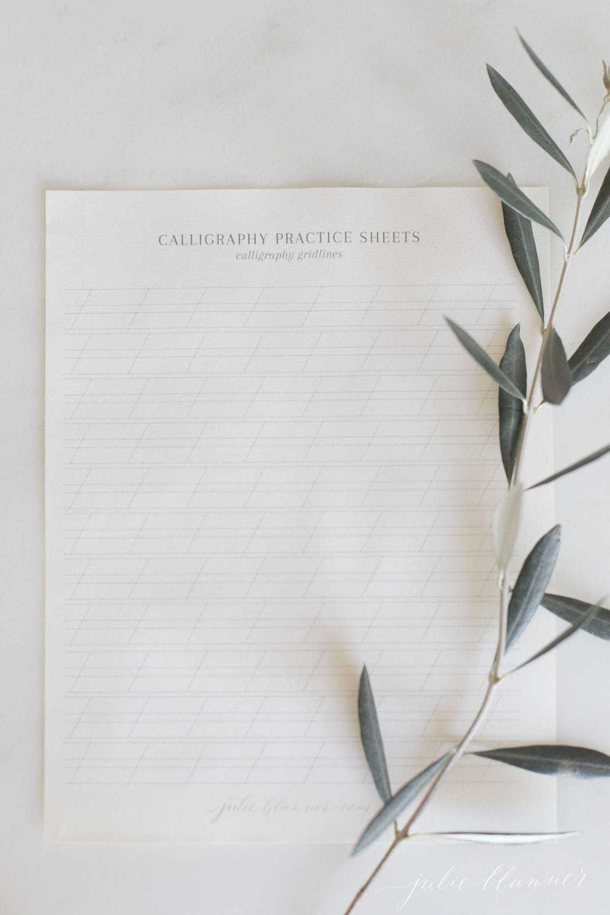 Calligraphy Paper And Free Calligraphy Practice Paper Download - Free Printable Calligraphy Lined Paper