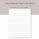 Calligraphy Practice Paper. Printable Calligraphy Paper. Let – Free Printable Calligraphy Lined Paper